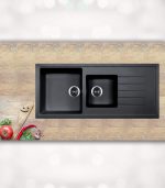 سینک ظرفشویی گرانیتی کن Vivaldi مشکی