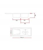 الگو برش سینک گرانیتی گرانیکو