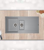 سینک گرانیتی شاین مدل 519 نقره ای