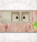 سینک گرانیتی سفید اکلیلی g860 SMT