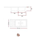 الگو برش سینک گرانیتی ایرانی 840 گرانیکو