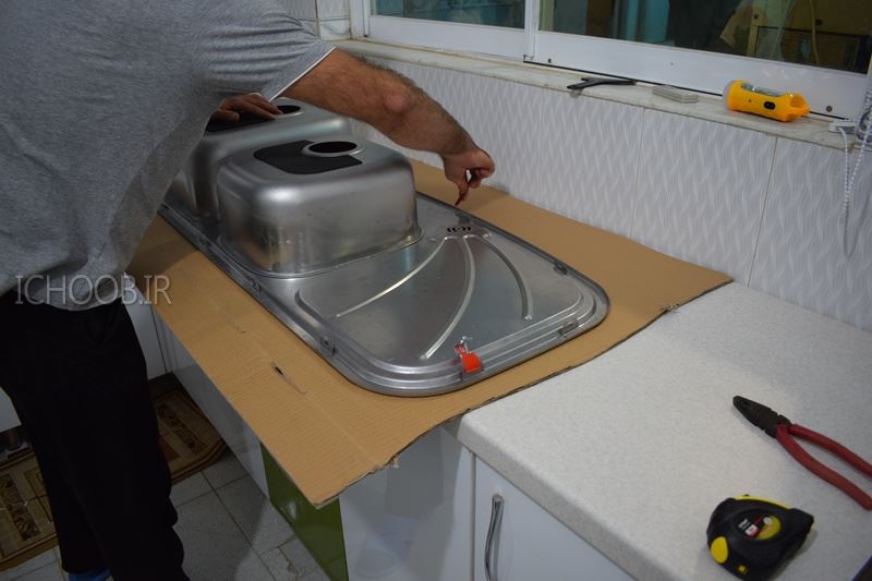 نحوه نصب سینک آشپزخانه