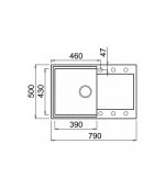 الگوی برش سینک گرانیتی الیچی 300 easy
