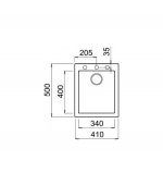 الگوی برش سینک گرانیتی الیچی Quadra 100