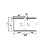الگوی برش سینک گرانیتی الیچی 400
