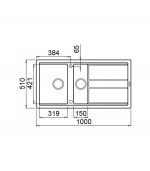 الگوی برش سینک گرانیتی الیچی 475
