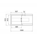 الگوی برش سینک گرانیتی الیچی اسمارت 480
