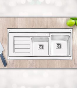 قیمت سینک ایلیا استیل 1063 روکار