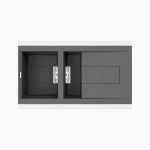 الگوی برش سینک گرانیتی الیچی اسمارت 475 خاکستری تیره