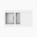 الگوی برش سینک گرانیتی الیچی اسمارت 475 سفید