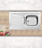 قیمت سینک استیل البرز 165 روکار