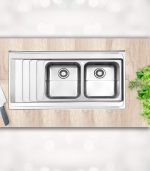 قیمت سینک استیل البرز 734 روکار