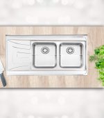 قیمت سینک استیل البرز 736 روکار