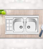 قیمت سینک پرنیان استیل 1104