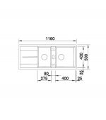 قیمت سینک گرانیتی بلانکو آلمان مدل Metra 8s
