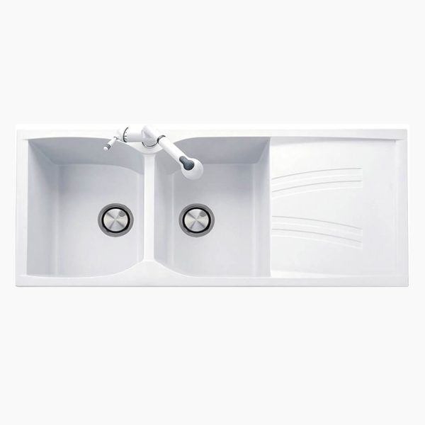 سینک گرانیتی میکس ایتالیا مدل nk11620 سفید