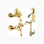 ست شیرآلات شودر مدل لوکا طلایی براق