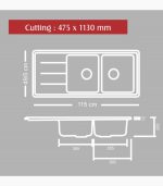 الگو برش 870 گرانیکو سینک گرانیتی