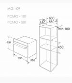 الگوی برش فر کامپکت لتو مدل pcmo-301