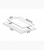 الگو برش اجاق گاز لتو مدل PG-29D