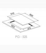 الگو برش اجاق گاز لتو مدل PG-52S