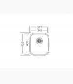 الگوی برش سینک کورین لتو مدل tm-10 زیر صفحه ای