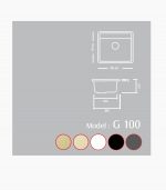 الگوی برش G100 گرانیکو سینک گرانیتی