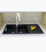 960 گرانیتی سینک cm مشکی رگه سفید