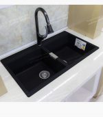 سینک گرانیتی دو لگن مشکی