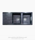 سینک گرانیتی ونسی 870 مشکی رگه سفید