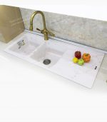 ونسی سینک گرانیتی 940 سفید رگه طلایی