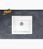 سینک گرانیتی تک لگن سفید smt 100