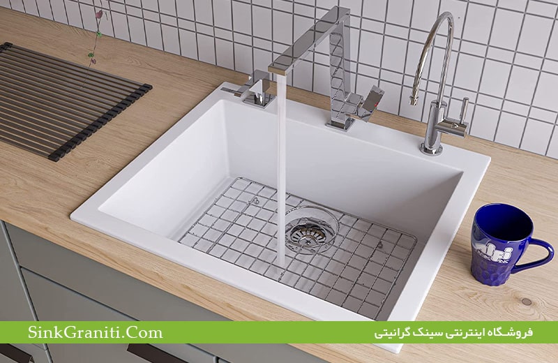 سینک سفید گرانیتی