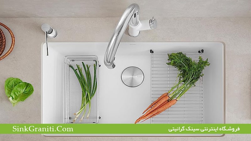 سینک گرانیتی سفید زیرکار