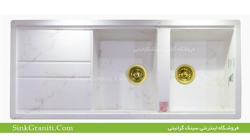 سینک گرانیتی سفید طلایی