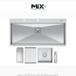 سینک دست ساز میکس پلاس bcn104 فروشگاه سینک گرانیتی