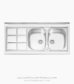 سینک روکار پرنیان استیل 1124 فروشگاه سینک گرانیتی