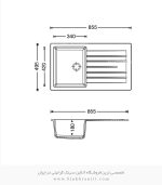 سینک گرانیتی سایز 80 ونسی