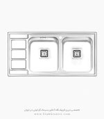سینک ایلیا استیل 2081 فروشگاه سینک گرانیتی
