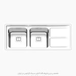 سینک پرنیان استیل 1288 فروشگاه سینک گرانیتی