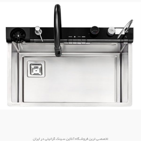 سینک ایلیا استیل 6044 پیانویی فروشگاه سینک گرانیتی