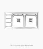 سینک پرنیان استیل 1281 فروشگاه سینک گرانیتی